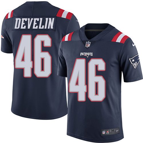 Nike Patriots 46 James Develin Navy Youth Color Rush Limited Jersey