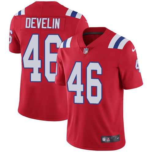 Nike Patriots 46 James Develin Red Alternate Youth Vapor Untouchable Limited Jersey