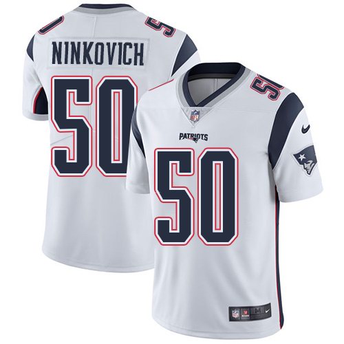 Nike Patriots 50 Rob Ninkovich White Vapor Untouchable Limited Jersey