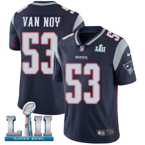 Nike Patriots 53 Kyle Van Noy Navy 2018 Super Bowl LII Vapor Untouchable Limited Jersey