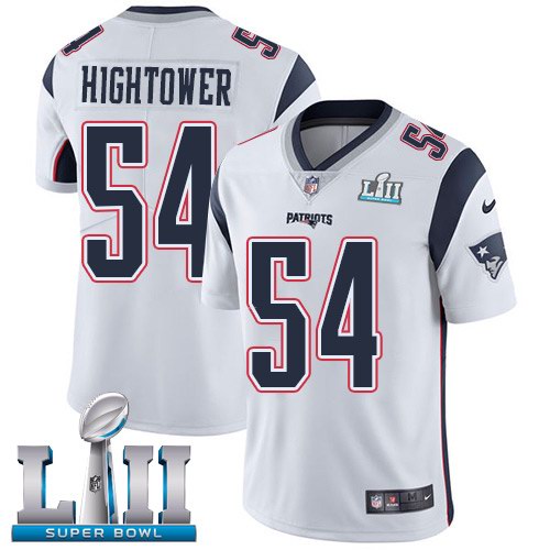 Nike Patriots 54 Dont'a Hightower White 2018 Super Bowl LII Youth Vapor Untouchable Limited Jersey