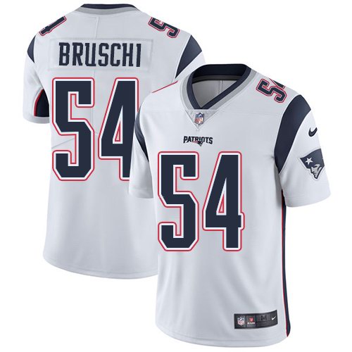 Nike Patriots 54 Tedy Bruschi White Vapor Untouchable Limited Jersey