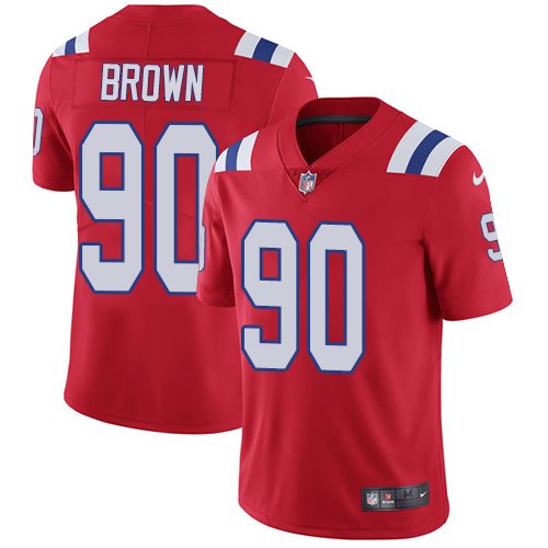 Nike Patriots 90 Malcom Brown 90 Malcom Brown Red Alternate Vapor Untouchable Limited Jersey