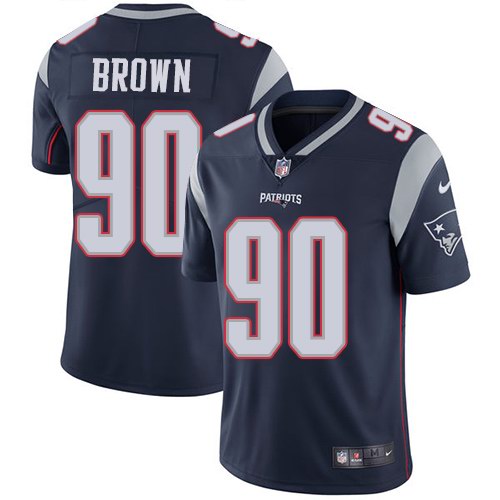 Nike Patriots 90 Malcom Brown Navy Vapor Untouchable Limited Jersey - Click Image to Close