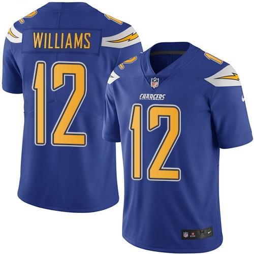 Nike Chargers 12 Mike Williams Electric Blue Youth Color Rush Limited Jersey