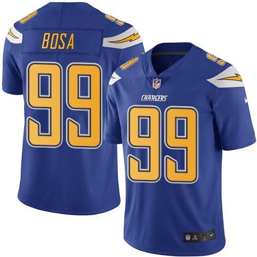 Nike Chargers 99 Joey Bosa Electric Blue Color Youth Color Rush Limited Jersey