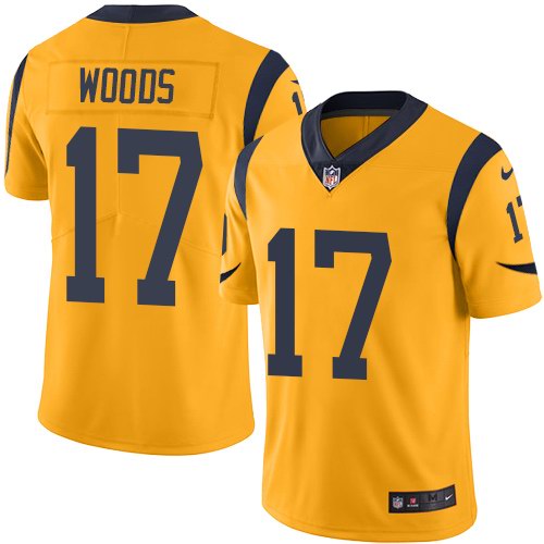 Nike Rams 17 Robert Woods Gold Youth Color Rush Limited Jersey