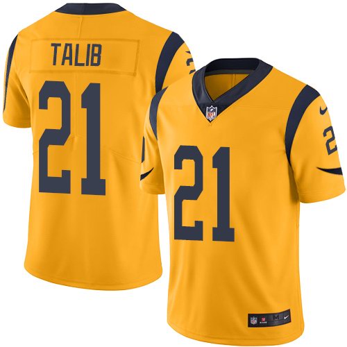 Nike Rams 21 Aqib Talib Gold Color Rush Limited Jersey
