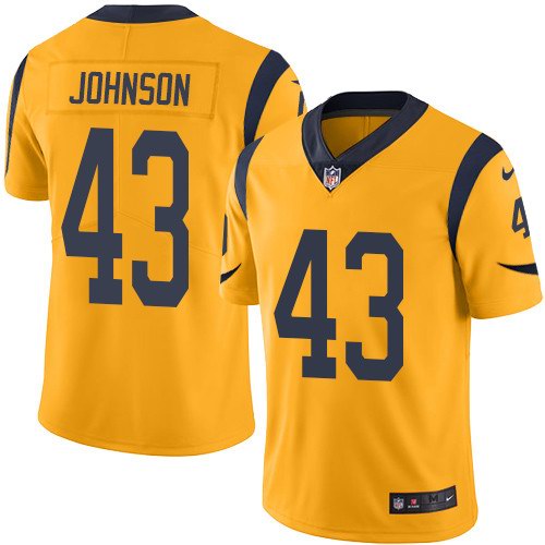 Nike Rams 43 John Johnson Gold Color Rush Limited Jersey