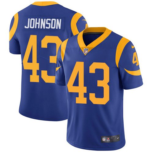 Nike Rams 43 John Johnson Royal Alternate Vapor Untouchable Limited Jersey - Click Image to Close