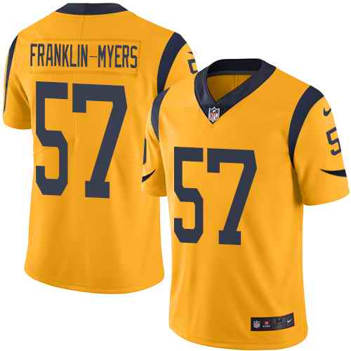 Nike Rams 57 John Franklin-Myers Gold Color Rush Limited Jersey