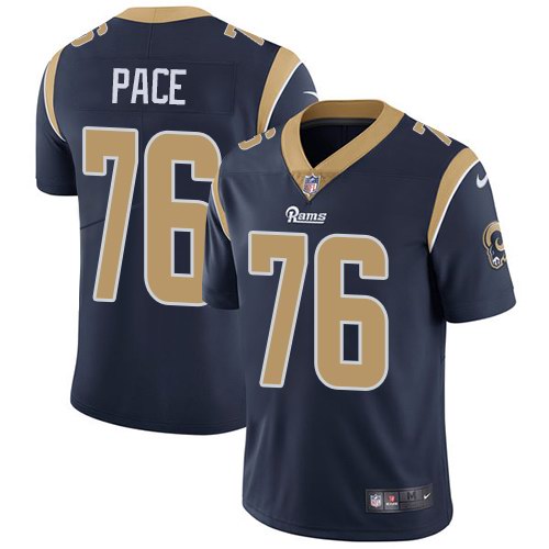 Nike Rams 76 Orlando Pace Navy Vapor Untouchable Limited Jersey