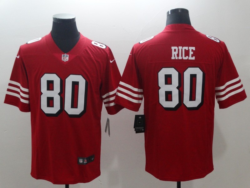 Nike 49ers 80 Jerry Rice Red 2018 Youth Vapor Untouchable Limited Jersey