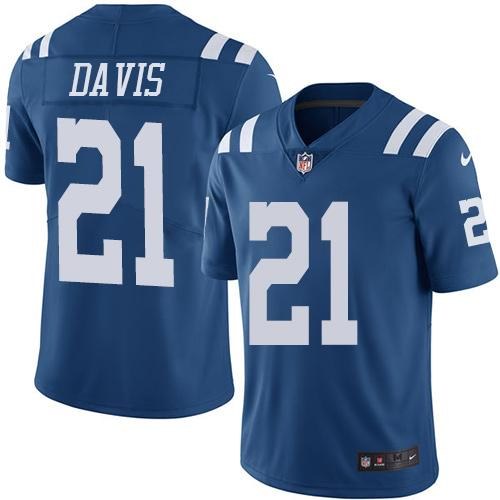 Nike Colts 21 Vontae Davis Royal Color Rush Limited Jersey