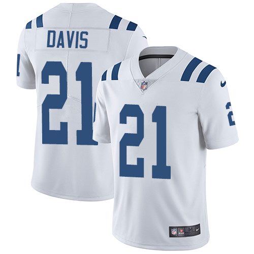 Nike Colts 21 Vontae Davis White Vapor Untouchable Limited Jersey - Click Image to Close