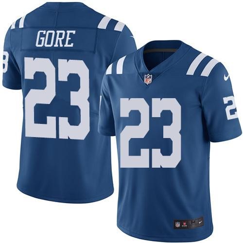 Nike Colts 23 Frank Gore Royal Color Rush Limited Jersey