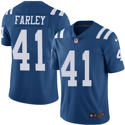 Nike Colts 41 Matthias Farley Royal Youth Color Rush Limited Jersey