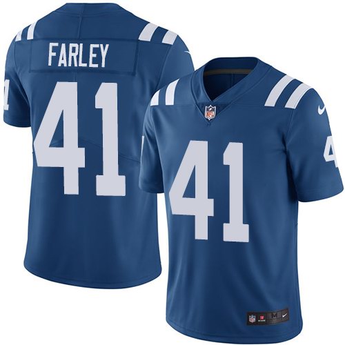 Nike Colts 41 Matthias Farley Royal Youth Vapor Untouchable Limited Jersey