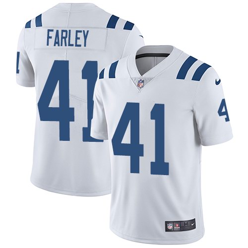 Nike Colts 41 Matthias Farley White Vapor Untouchable Limited Jersey