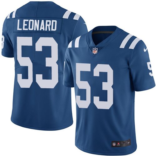 Nike Colts 53 Darius Leonard Royal Youth Vapor Untouchable Limited Jersey - Click Image to Close