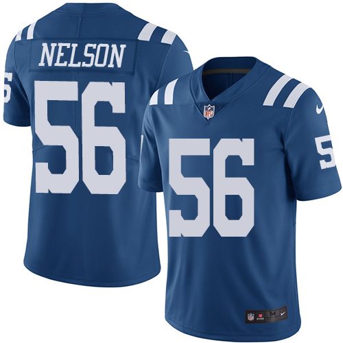 Nike Colts 56 Quenton Nelson Royal Youth Color Rush Limited Jersey