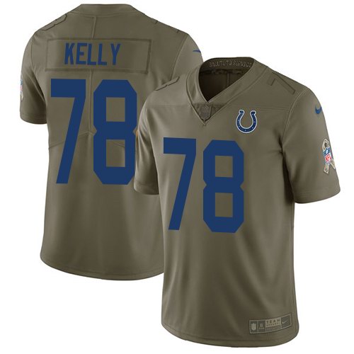 Nike Colts 78 Ryan Kelly Olive Salute To Service Limited Jersey