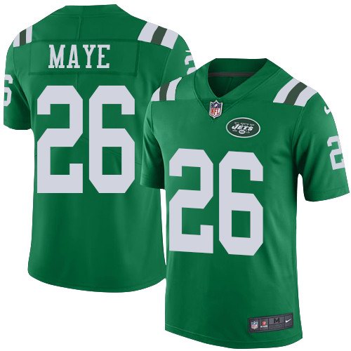Nike Jets 26 Marcus Maye Green Color Rush Limited Jersey