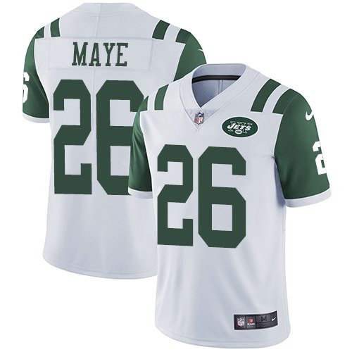 Nike Jets 26 Marcus Maye White Youth Vapor Untouchable Limited Jersey