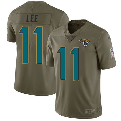 Nike Jaguars 11 Marqise Lee Olive Salute To Service Limited Jersey