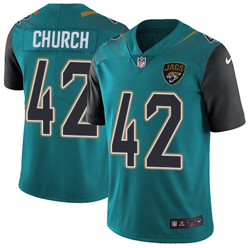 Nike Jaguars 42 Barry Church Teal Youth Vapor Untouchable Limited Jersey