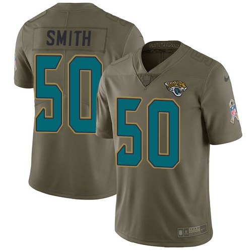 Nike Jaguars 50 Telvin Smith Olive Salute To Service Limited Jersey