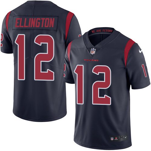 Nike Texans 12 Bruce Ellington Navy Youth Color Rush Limited Jersey