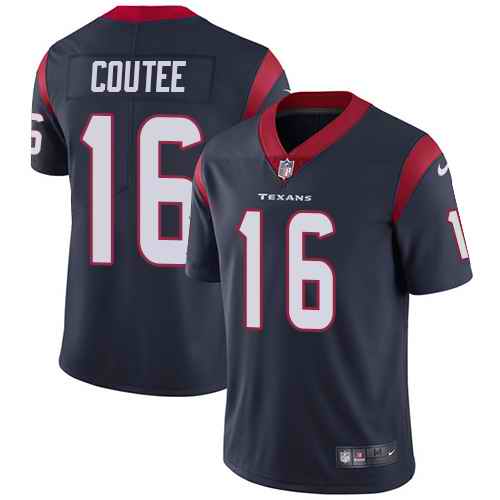 Nike Texans 16 Keke Coutee Navy Vapor Untouchable Limited Jersey