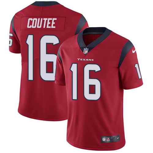 Nike Texans 16 Keke Coutee Red Vapor Untouchable Limited Jersey