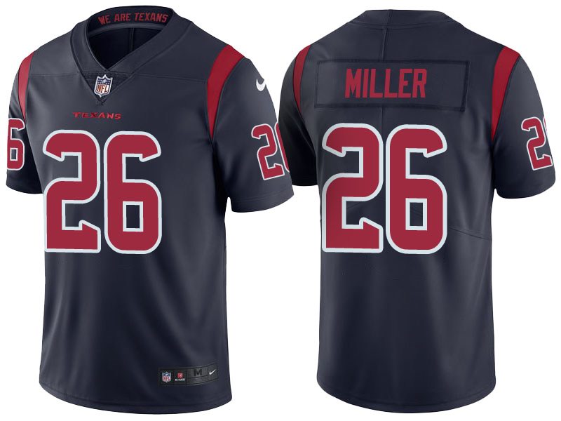 Nike Texans 26 Lamar Miller Navy Color Rush Limited Jersey