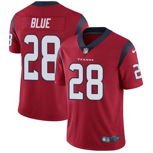Nike Texans 28 Alfred Blue Red Vapor Untouchable Limited Jersey