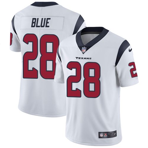 Nike Texans 28 Alfred Blue White Vapor Untouchable Limited Jersey