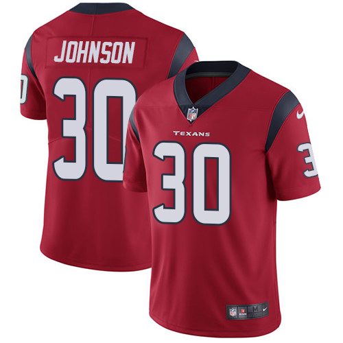 Nike Texans 30 Kevin Johnson Red Vapor Untouchable Limited Jersey