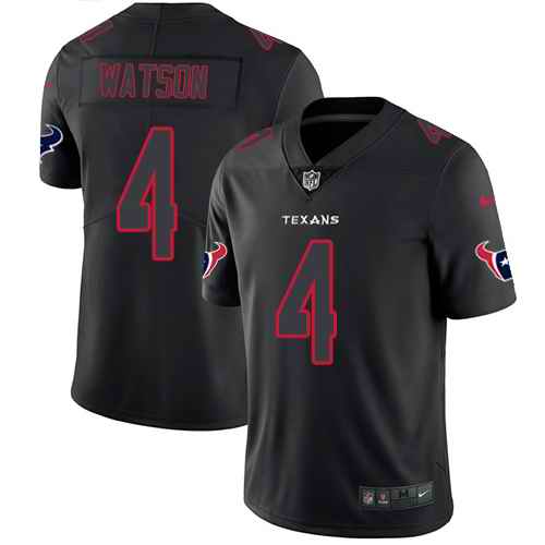 Nike Texans 4 Deshaun Watson Black Impact Rush Limited Jersey