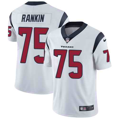 Nike Texans 75 Martinas Rankin White Vapor Untouchable Limited Jersey