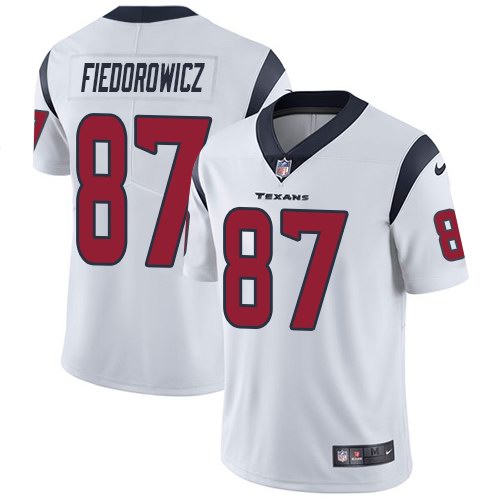Nike Texans 87 C.J. Fiedorowicz White Vapor Untouchable Limited Jersey