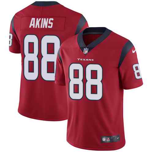 Nike Texans 88 Jordan Akins Red Vapor Untouchable Limited Jersey