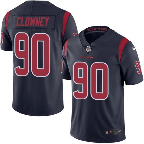 Nike Texans 90 Jadeveon Clowney Navy Youth Color Rush Limited Jersey - Click Image to Close