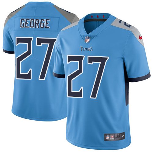 Nike Titans 27 Eddie George Light Blue New 2018 Youth Vapor Untouchable Limited Jersey