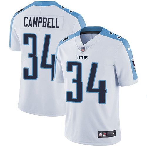 Nike Titans 34 Earl Campbell White Vapor Untouchable Limited Jersey
