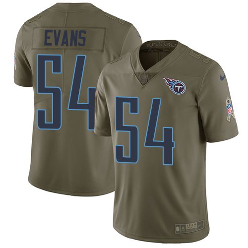 Nike Titans 54 Rashaan Evans Olive Salute To Service Limited Jersey