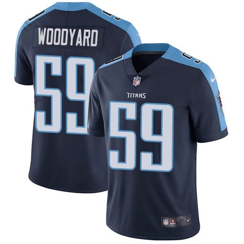 Nike Titans 59 Wesley Woodyard Navy Vapor Untouchable Limited Jersey