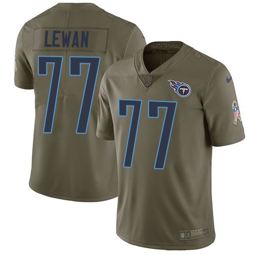 Nike Titans 77 Taylor Lewan Olive Salute To Service Limited Jersey
