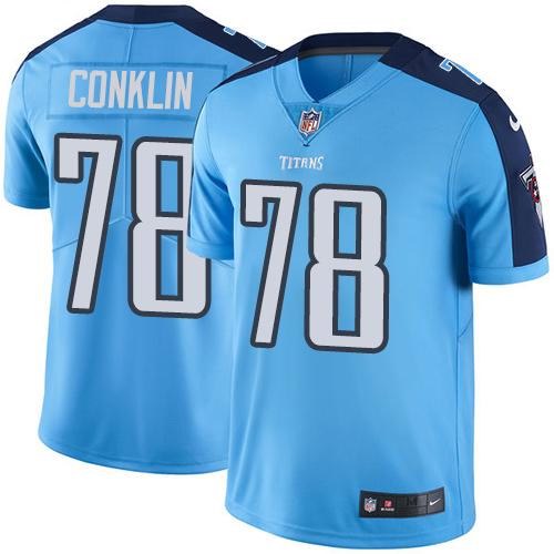 Nike Titans 78 Jack Conklin Light Blue Youth Vapor Untouchable Limited Jersey