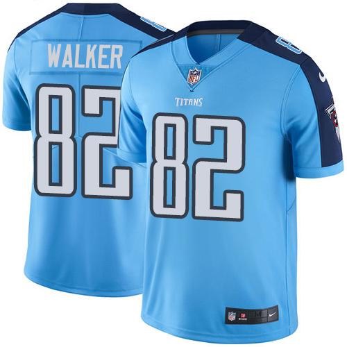 Nike Titans 82 Delanie Walker Light Blue Vapor Untouchable Limited Jersey